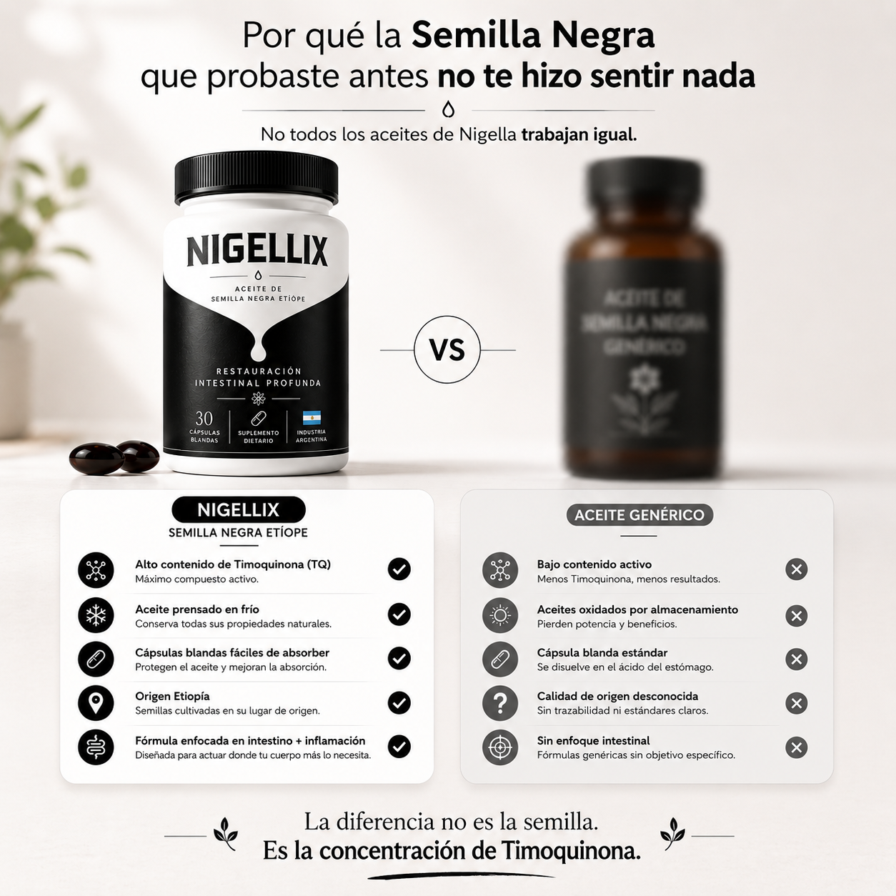 Nigellix - Aceite de semilla negra Etíope