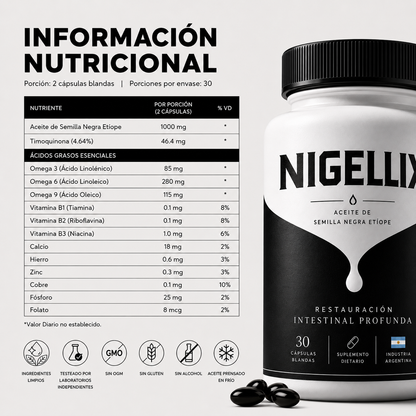 Nigellix - Aceite de semilla negra Etíope