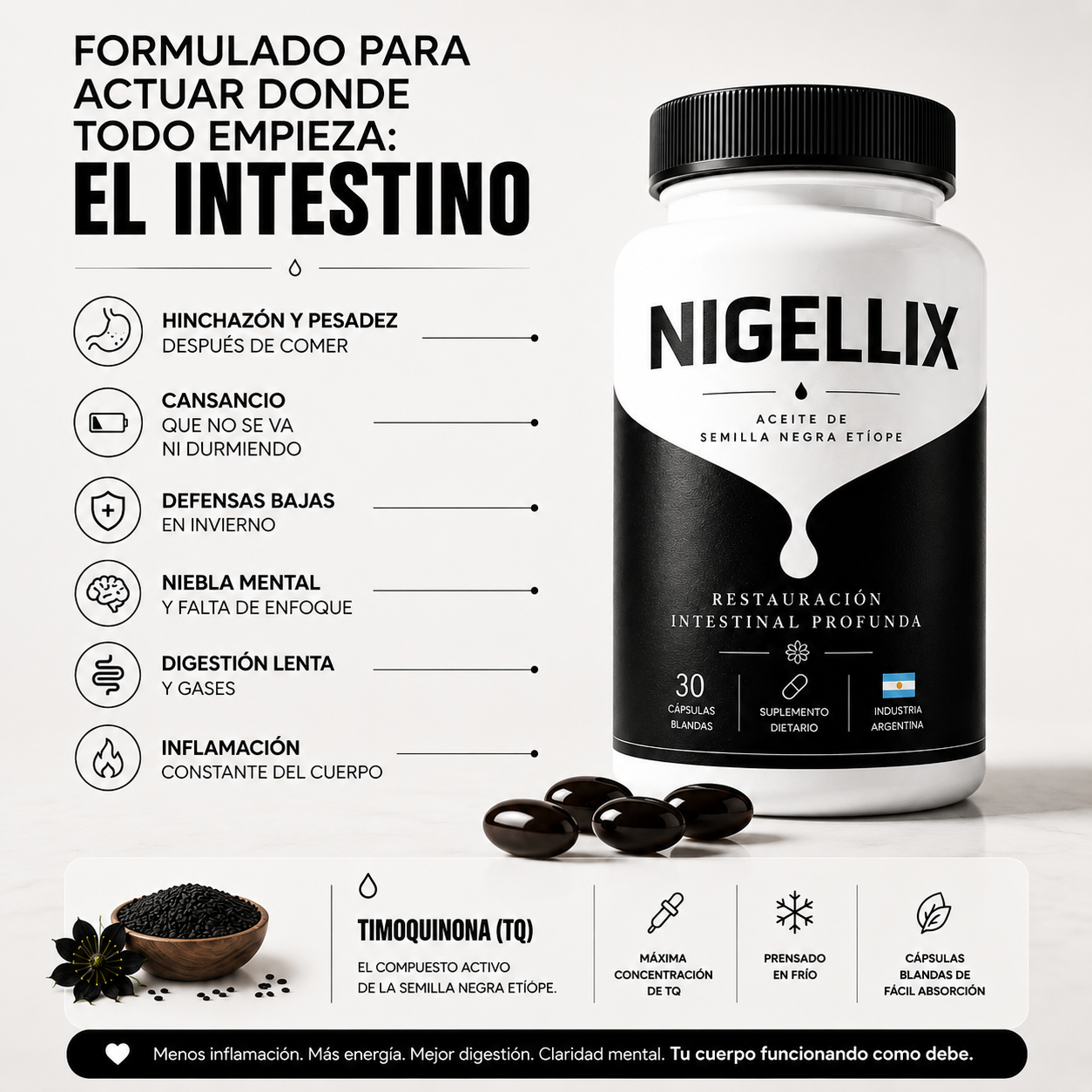 Nigellix - Aceite de semilla negra Etíope